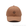 Benutzerdefinierte 6 Panel Brown Baseball Cap